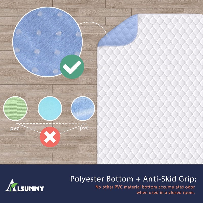 Alsunny 4 Pack Bed Pads for Incontinence Washable 28" x 36",Waterproof Bed Pads,Adult Washable Incontinence Bed Pads for Adults,Dog,Kids - Image 5